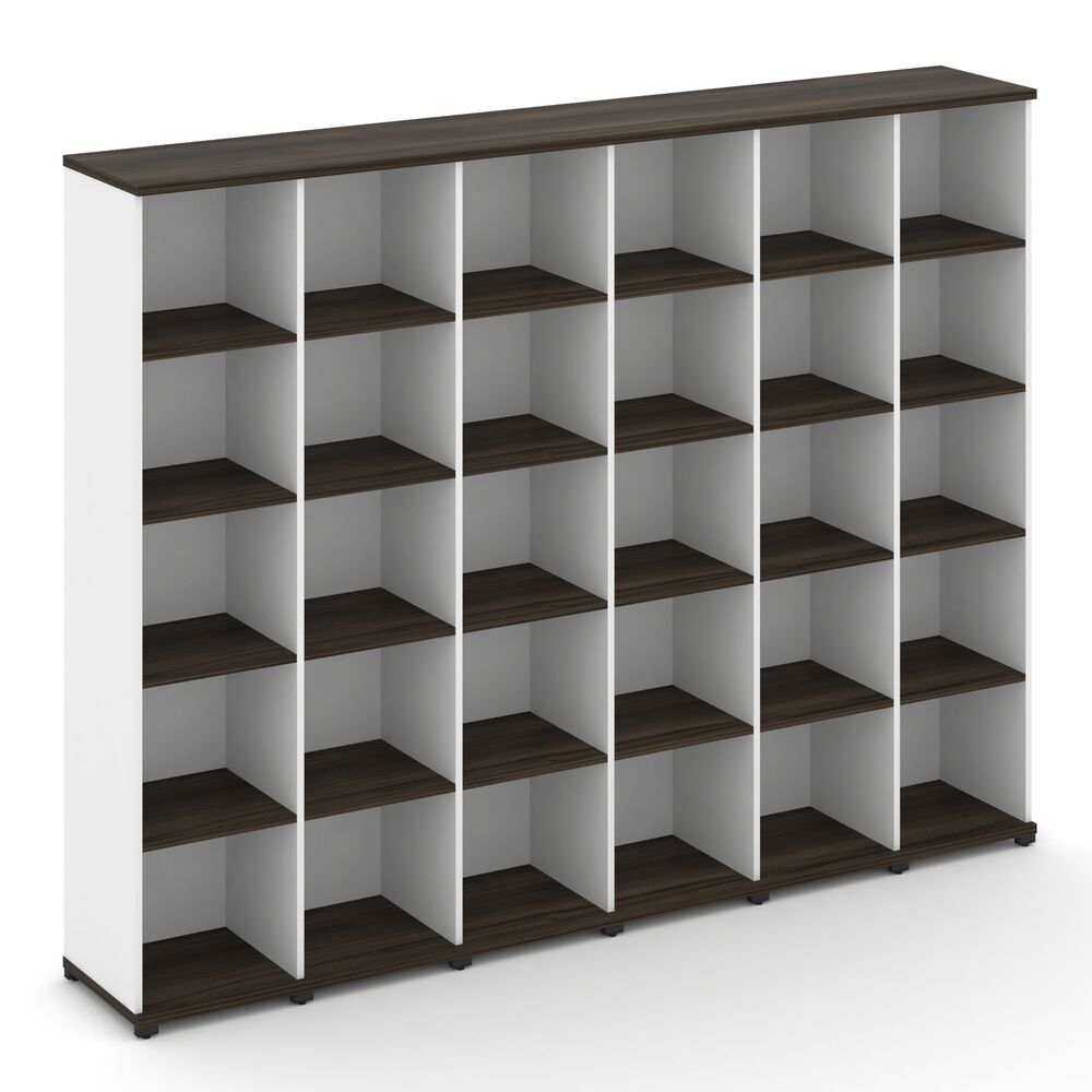 Стеллаж шесть узких секций, 5 ниш