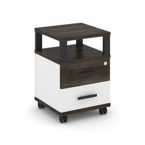Тумба мобильная 2 ящика с надставкой