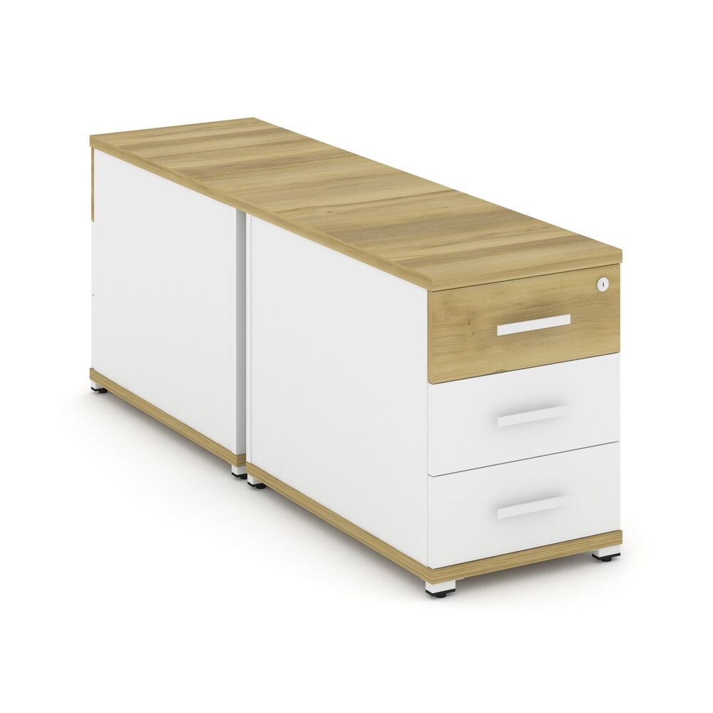 Тумба двухсторонняя опорная/приставная 3 ящика