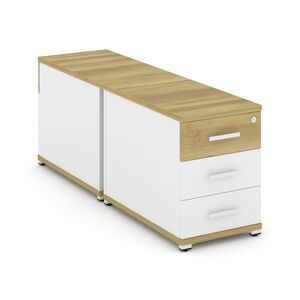 Тумба двухсторонняя опорная/приставная 3 ящика