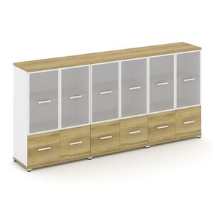 Шкаф три широкие секции, 3 ниши