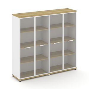 Шкаф две широкие секции, 4 ниши