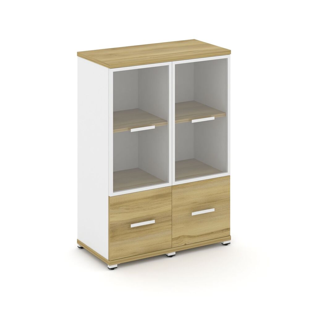 Шкаф две узкие секции, 3 ниши