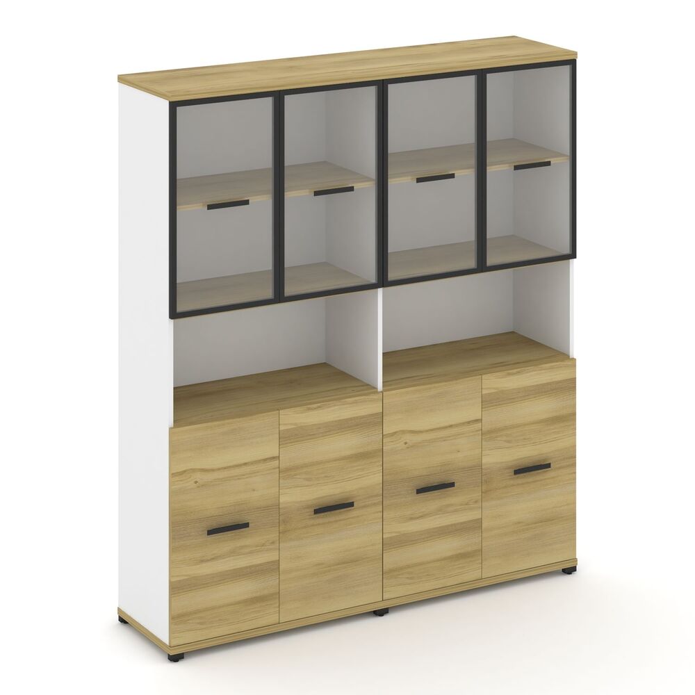 Шкаф две широкие секции, 5 ниш