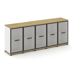 Шкаф пять узких секций, 2 ниши