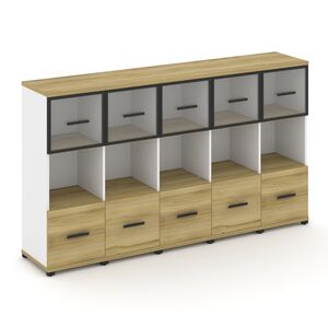 Шкаф пять узких секций, 3 ниши