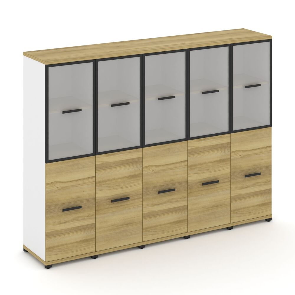 Шкаф пять узких секций, 4 ниши