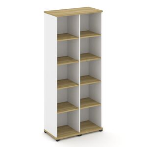 Стеллаж две узкие секции, 5 ниш