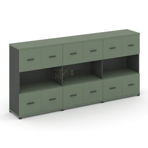 Шкаф три широкие секции, 3 ниши