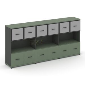 Шкаф три широкие секции, 3 ниши