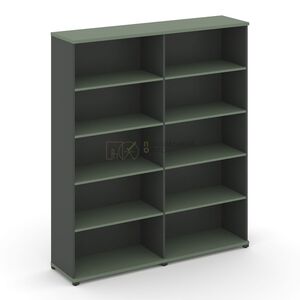 Стеллаж две широкие секции, 5 ниш