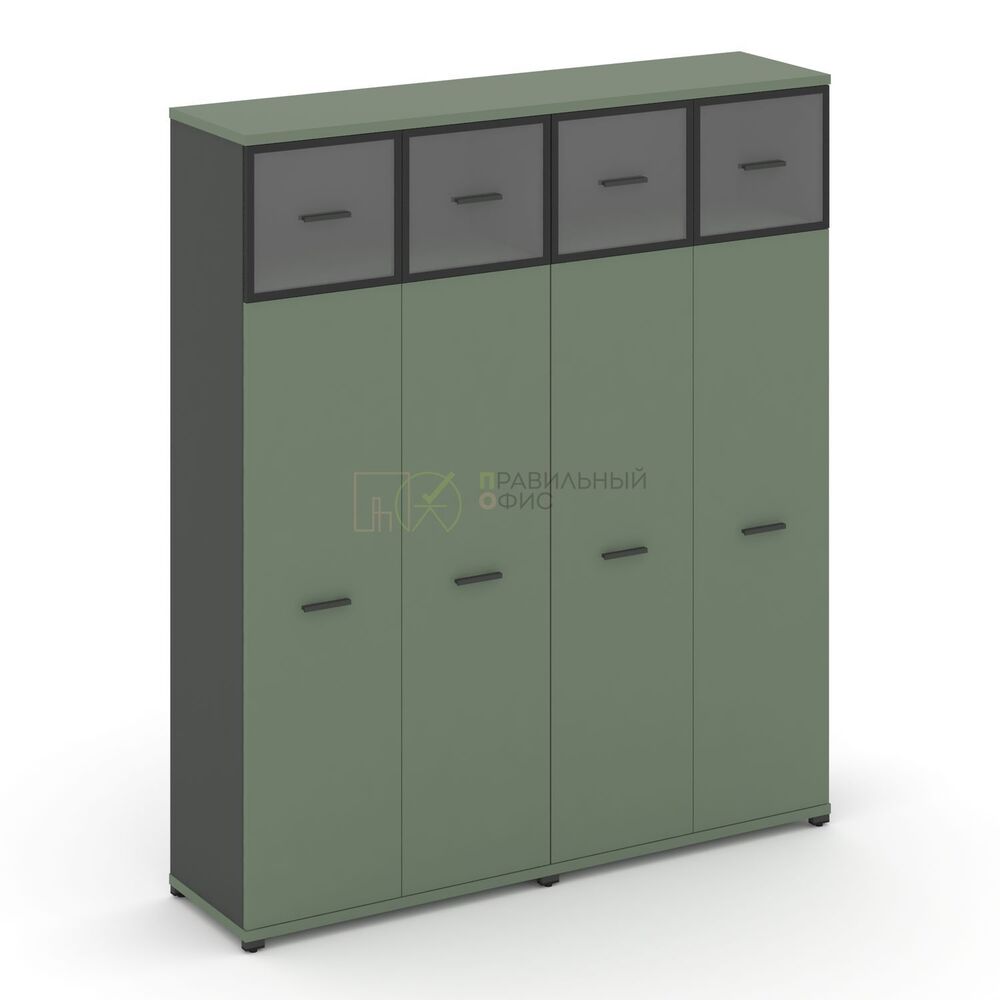 Шкаф две широкие секции, 5 ниш