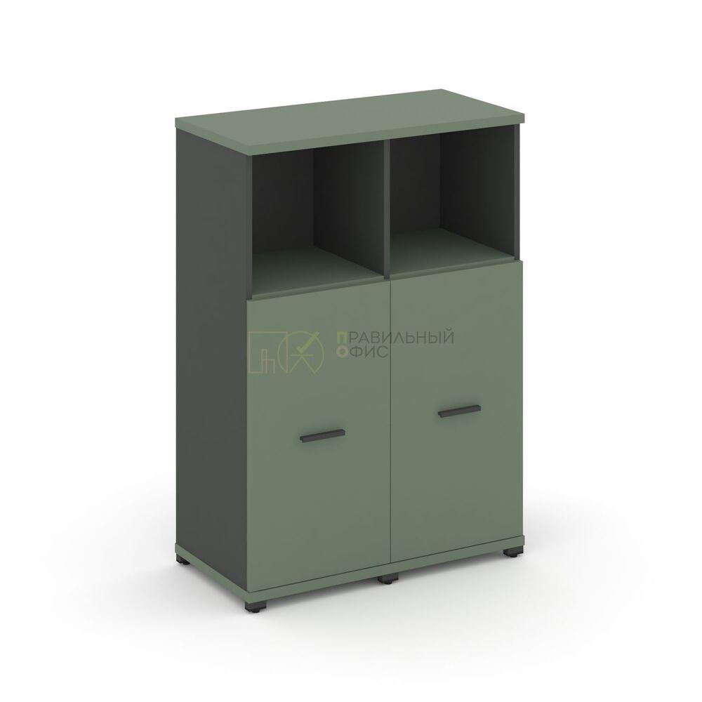 Шкаф две узкие секции, 3 ниши