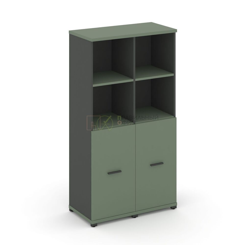 Шкаф две узкие секции, 4 ниши