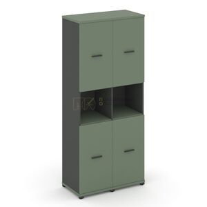 Шкаф две узкие секции, 5 ниш