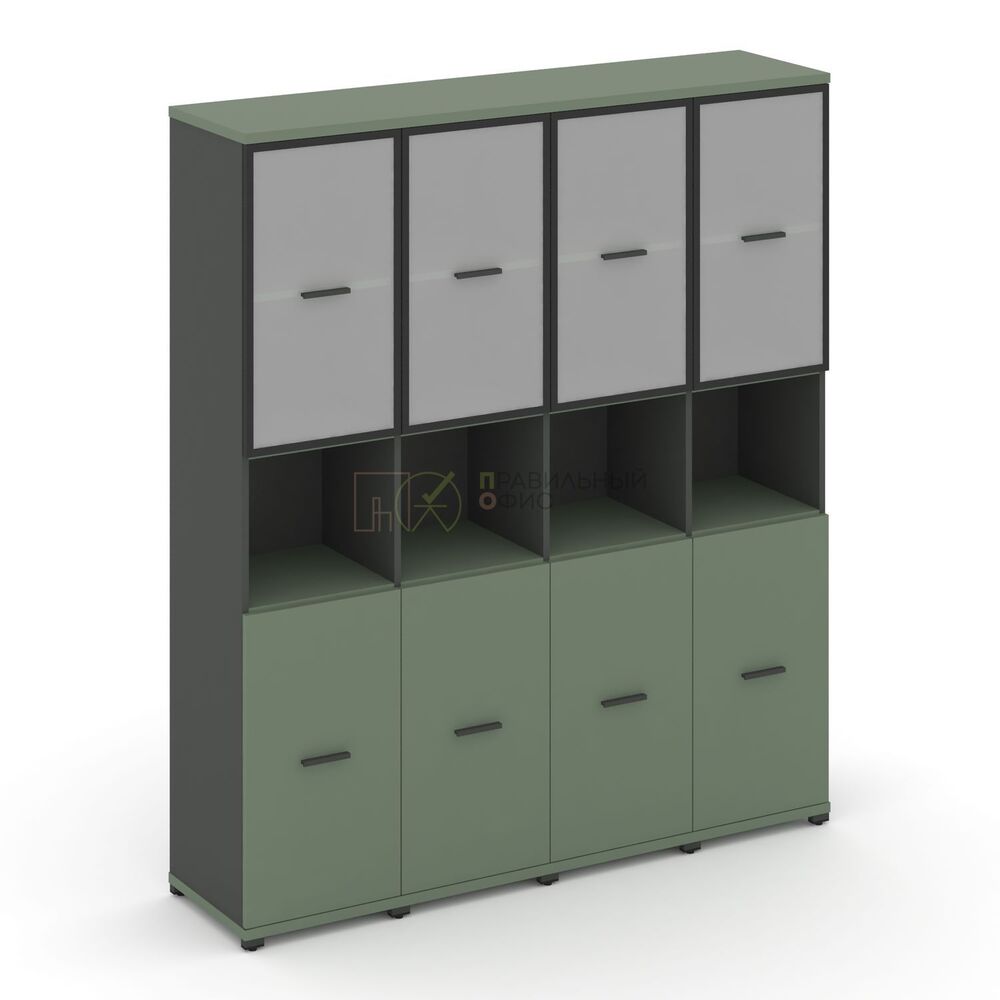 Шкаф четыре узкие секции, 5 ниш