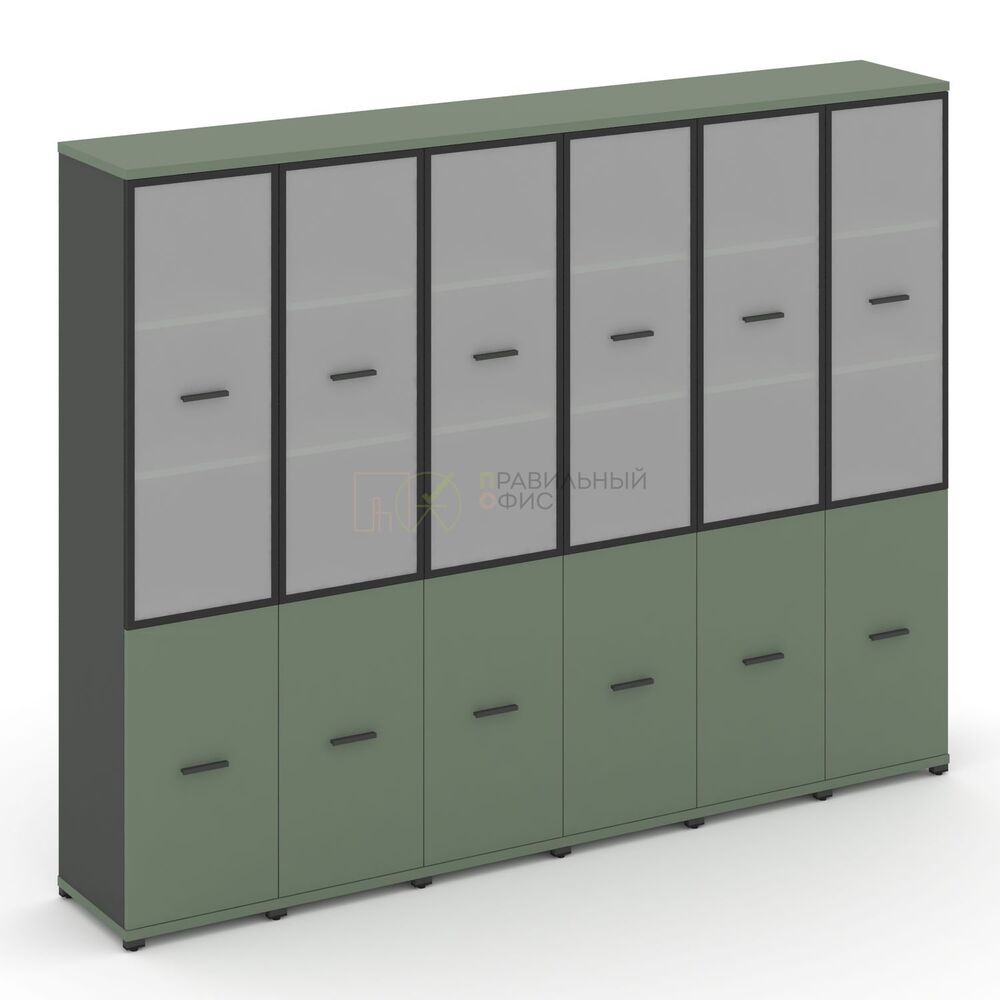 Шкаф шесть узких секций, 5 ниш