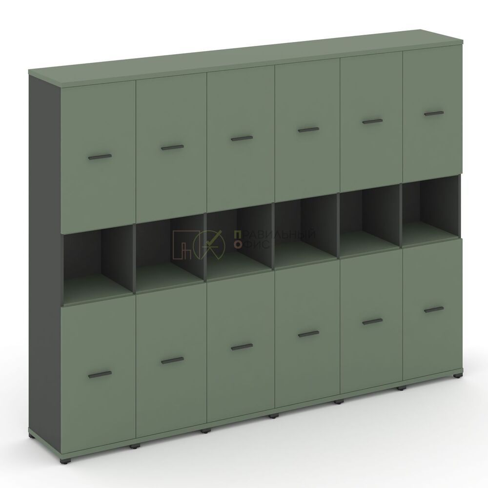 Шкаф шесть узких секций, 5 ниш