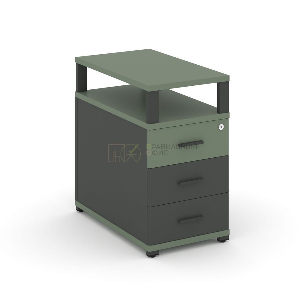 Тумба приставная 3 ящика с надставкой