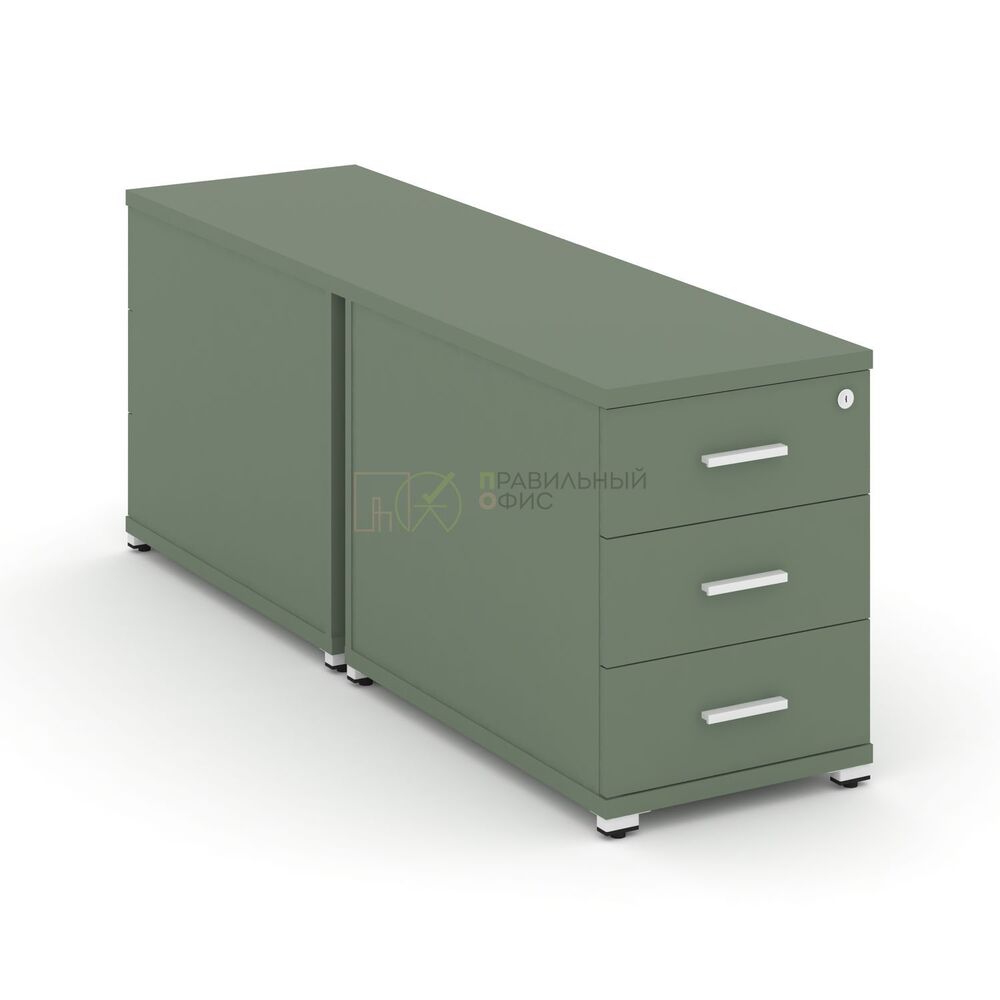 Тумба двухсторонняя опорная/приставная 3 ящика