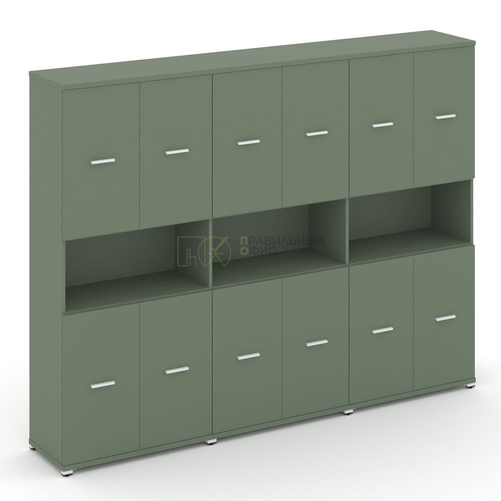 Шкаф три широкие секции, 5 ниш