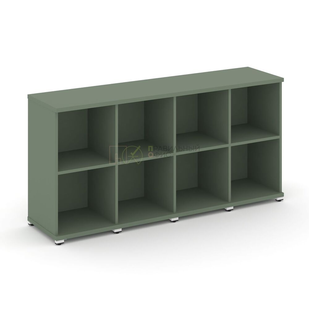 Стеллаж четыре узкие секции, 2 ниши