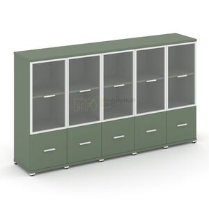 Шкаф пять узких секций, 3 ниши