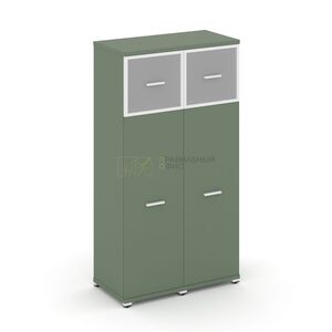 Шкаф две узкие секции, 4 ниши