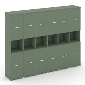 Шкаф шесть узких секций, 5 ниш