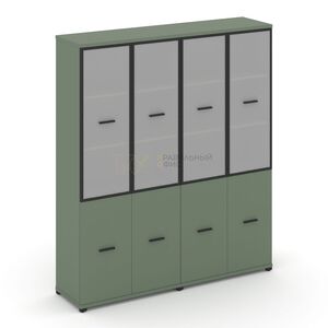 Шкаф две широкие секции, 5 ниш