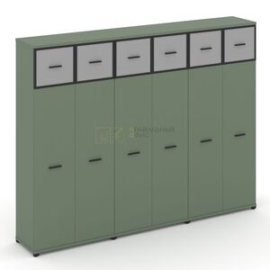 Шкаф три широкие секции, 5 ниш