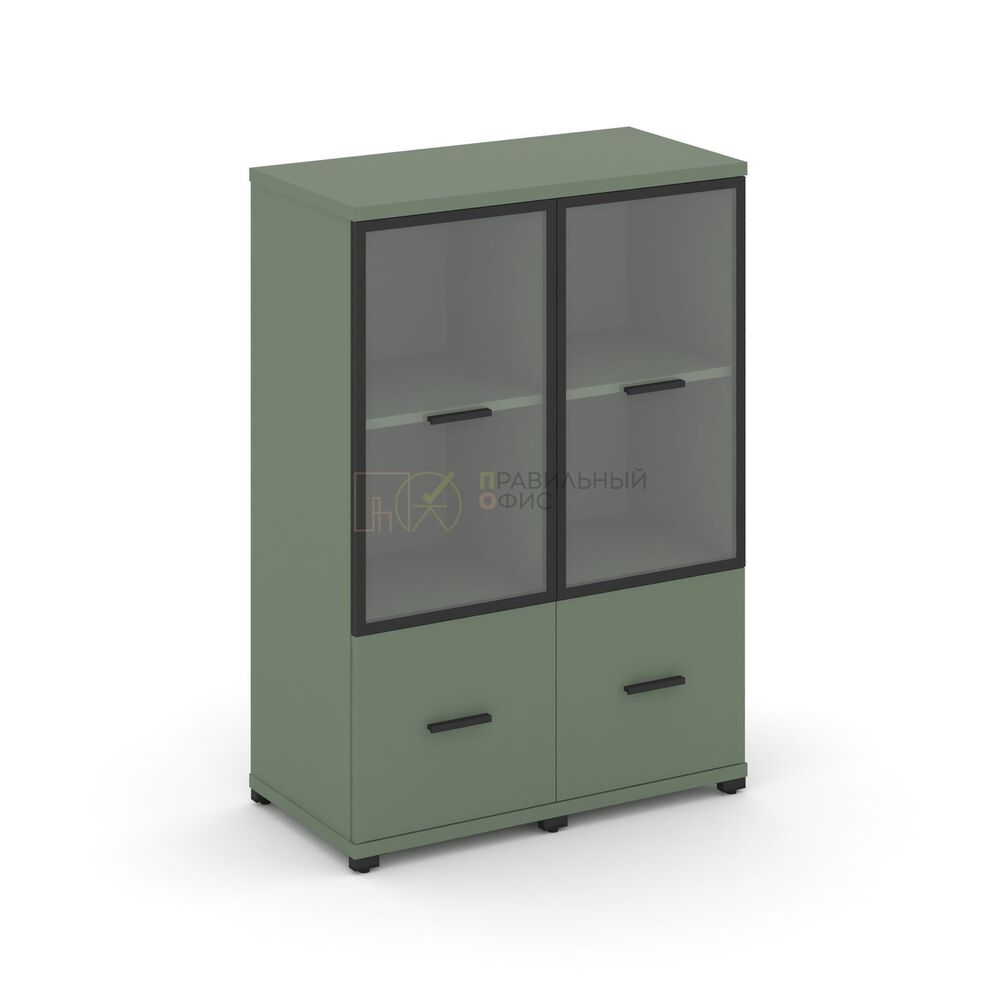 Шкаф две узкие секции, 3 ниши