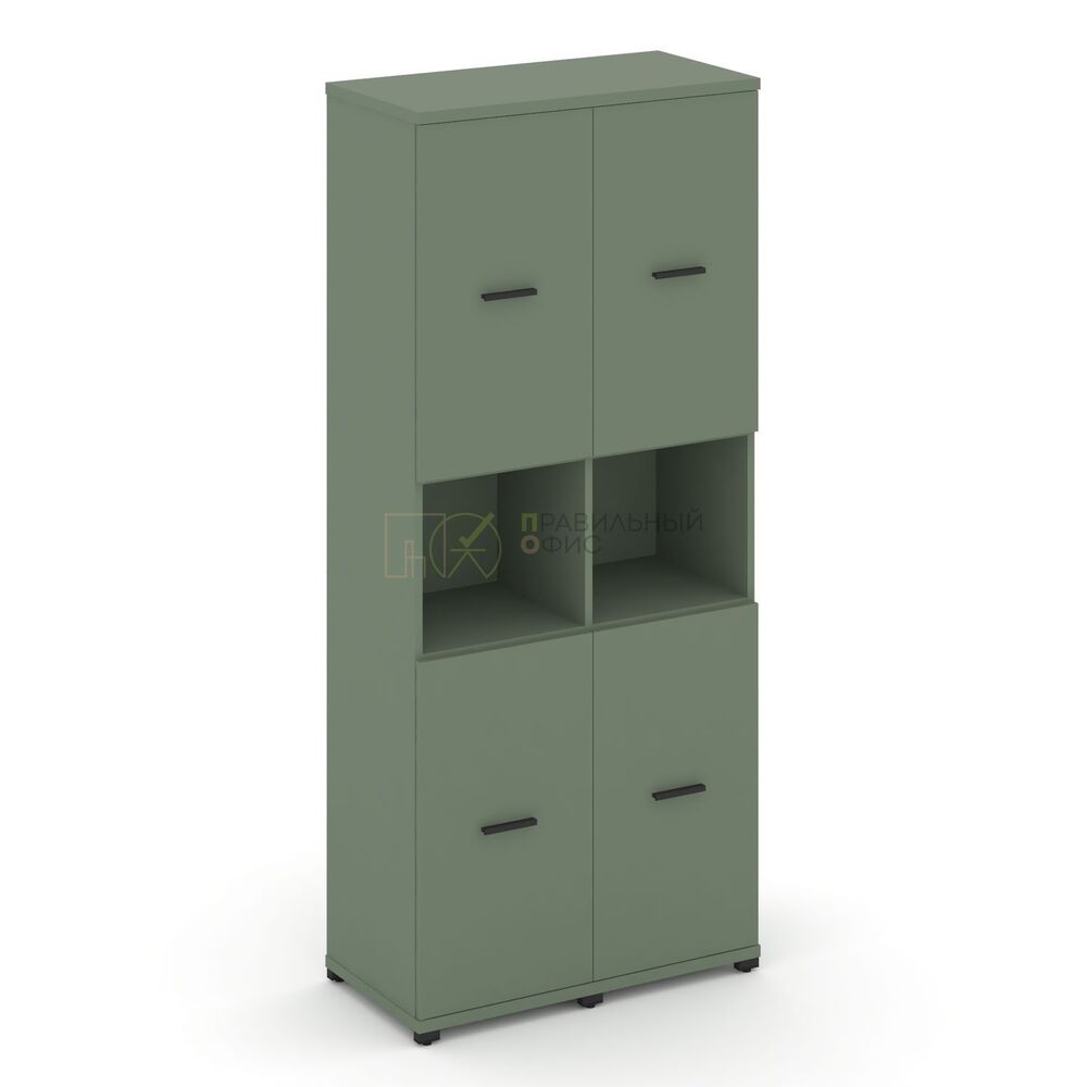 Шкаф две узкие секции, 5 ниш