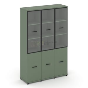 Шкаф три узкие секции, 5 ниш