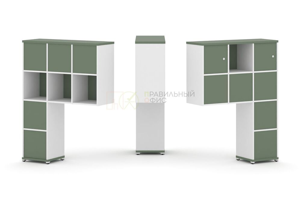 Надставка высокая + (Задняя стенка 8 шт) + (Блок 1 ящик - 2 шт) + (Распашной фасад - 2 шт)