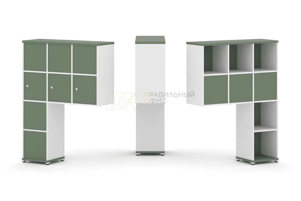 Надставка высокая + (Задняя стенка 8 шт) + (Распашной фасад - 3 шт)