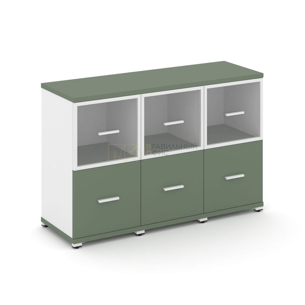 Шкаф три узкие секции, 2 ниши