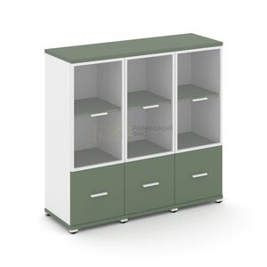 Шкаф три узкие секции, 3 ниши