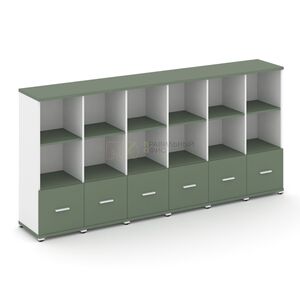 Шкаф шесть узких секций, 3 ниши