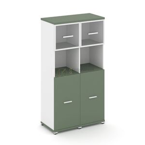 Шкаф две узкие секции, 4 ниши