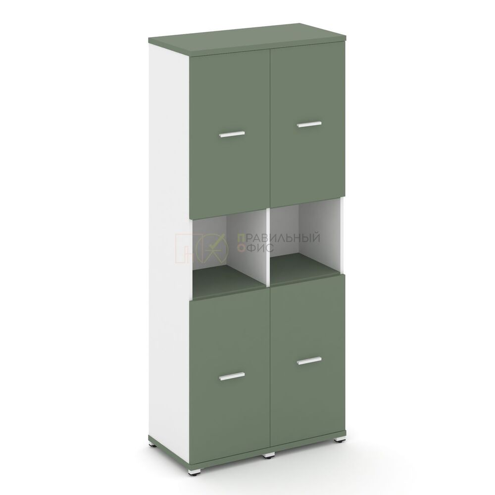 Шкаф две узкие секции, 5 ниш