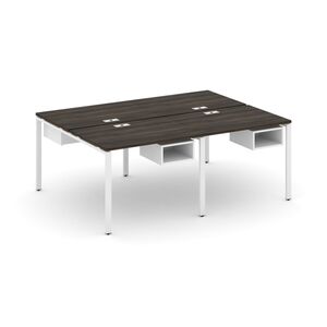 Рабочая станция двухсторонняя с подвесными тумбами на 4 места