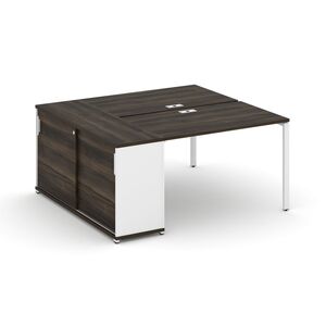 Рабочая станция с опорным шкафом купе