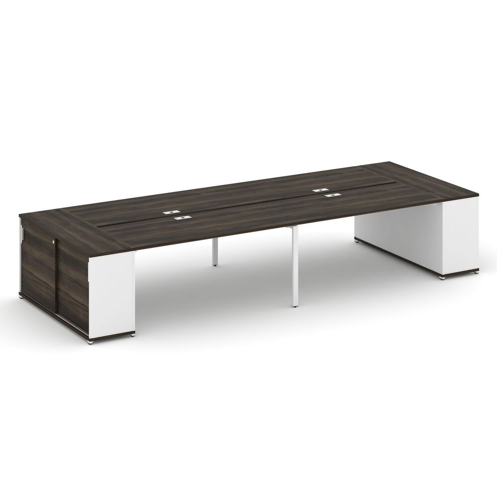 Рабочая станция с опорными шкафами купе