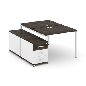 Рабочая станция на 2 места с двухсторонней опорной тумбой