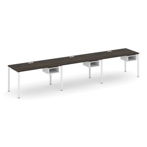 Рабочая станция односторонняя с подвесными тумбами на 3 места