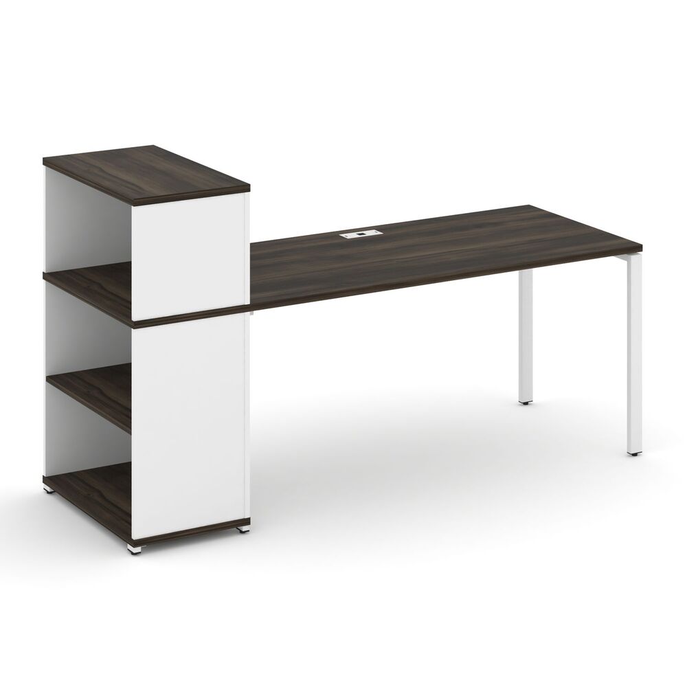 Стол рабочий с опорным стеллажом с надставкой низкой