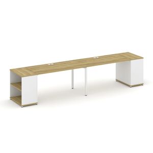 Рабочая станция с опорными стеллажами