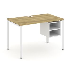 Стол рабочий с подвесной тумбой с двумя открытыми нишами