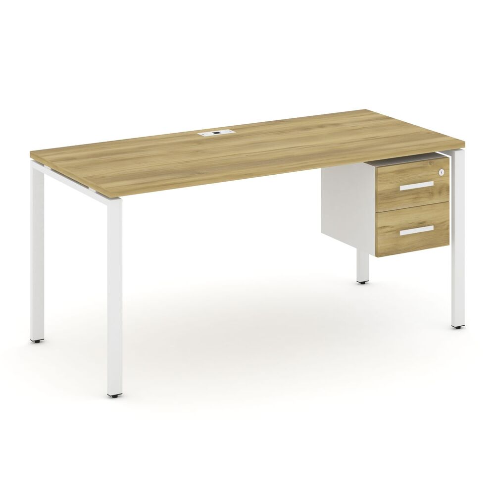 Стол рабочий с подвесной тумбой с двумя ящиками